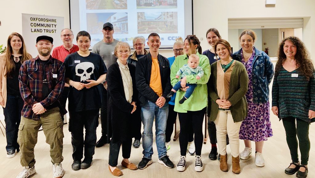  The residents of Crofts Court meet Blase Lambert (third from left) of the Confederation of Co-operative Housing to learn about setting up a housing co-op.