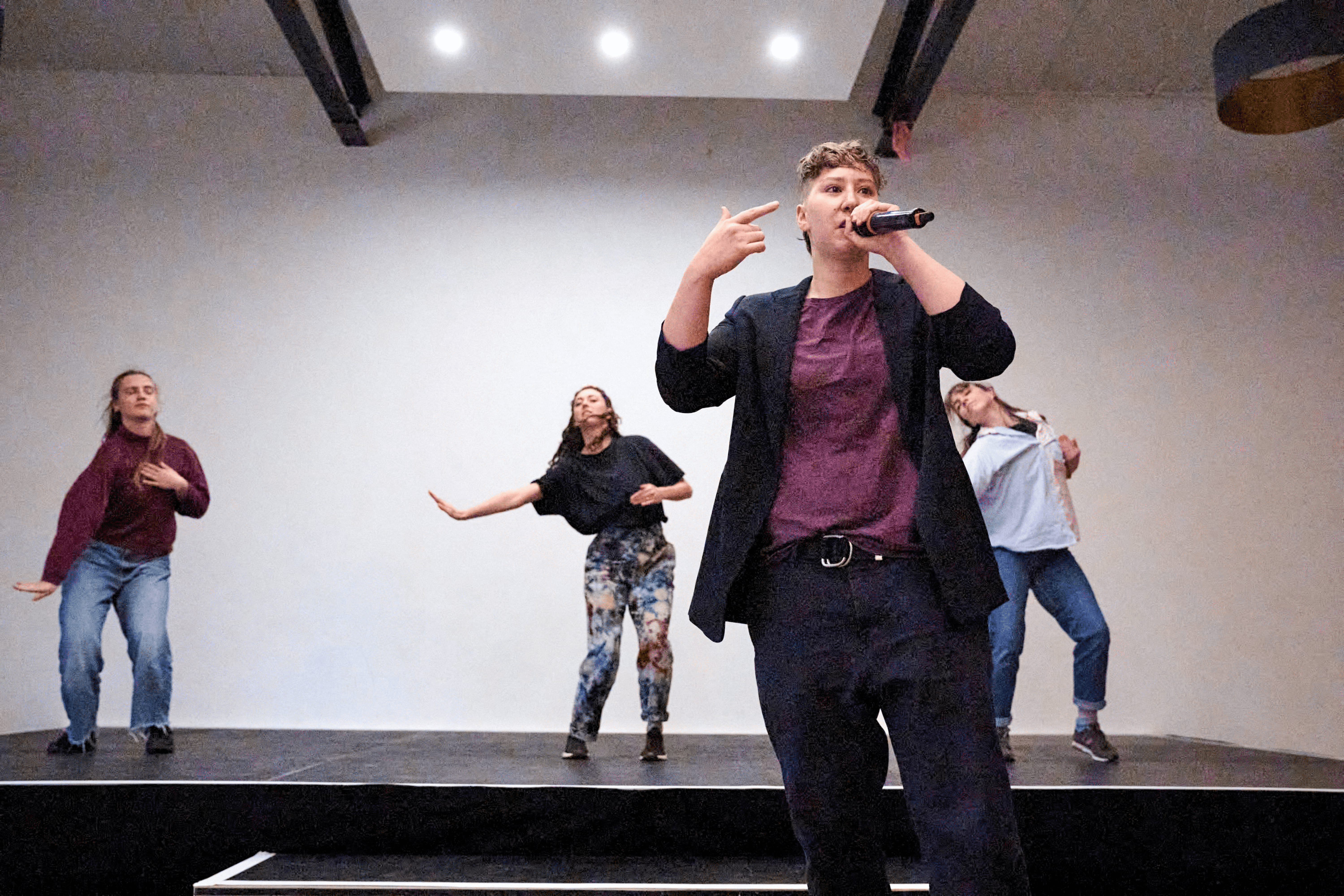 Performance artists on stage at the West Midlands Ownership Hub Launch