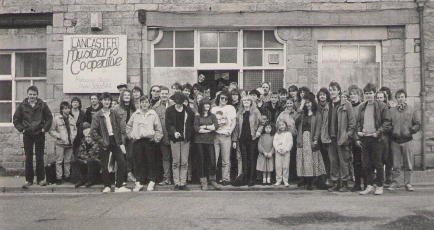 People stood outside Lancaster Music Co-op