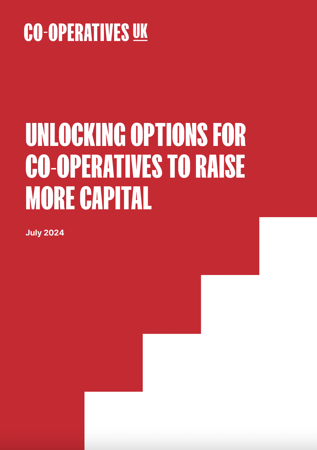 The cover of the white paper entitled 'unlocking options for co-operatives to raise more capital.'  