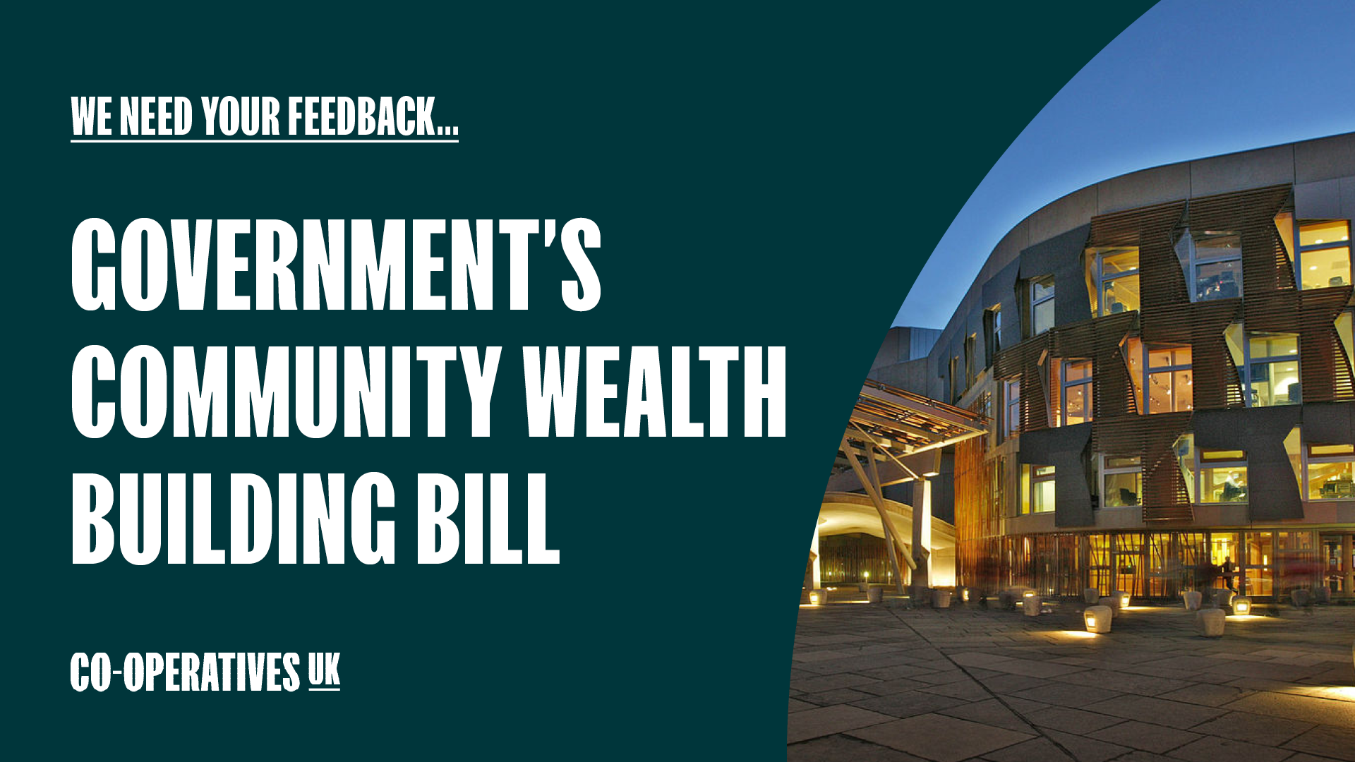 We need your feedback. Government's community wealth building bill