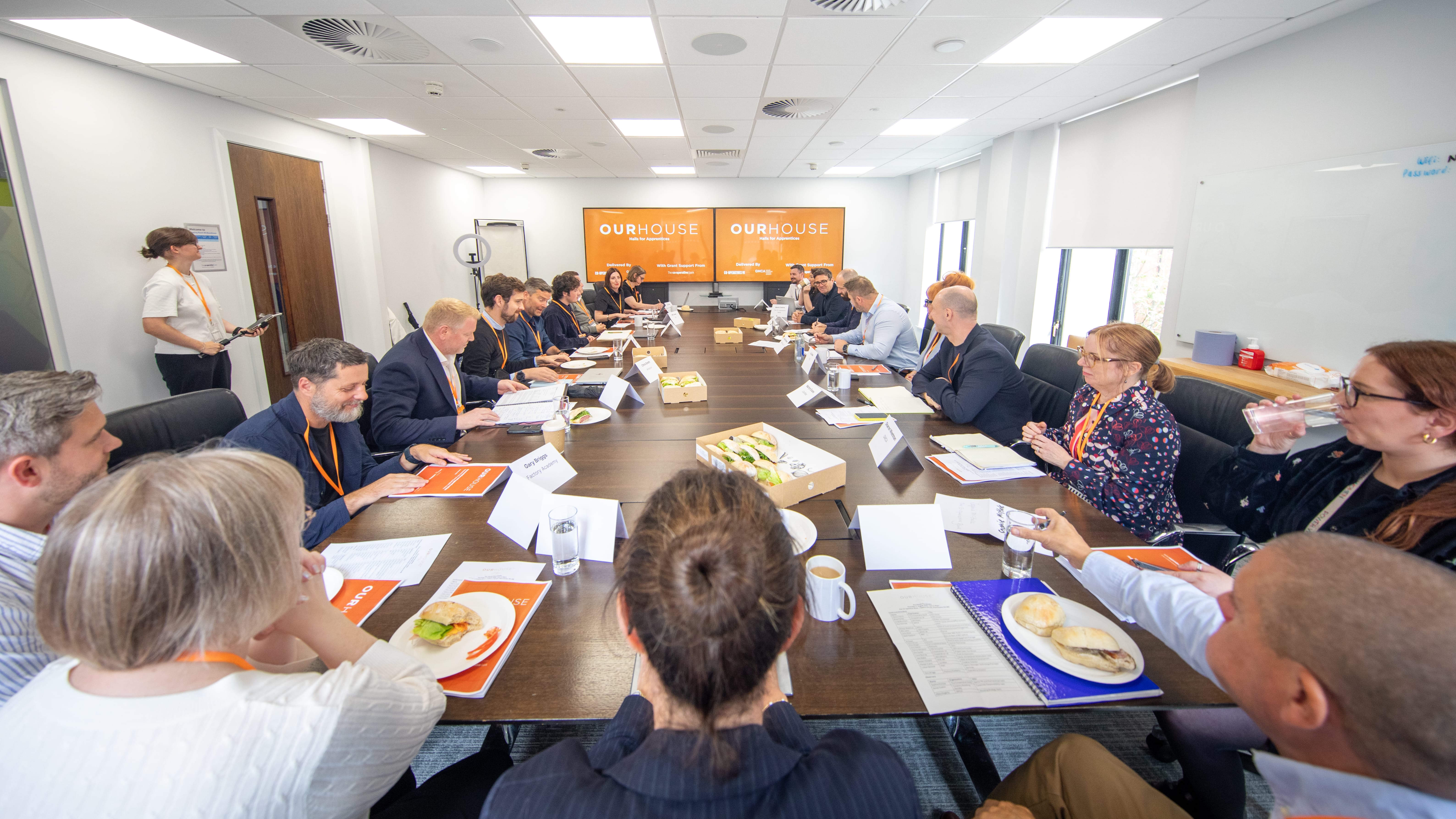 A number of Greater Manchester employers at the Our House roundtable, hosted by The Co-operative Bank, including Co-operatives UK and the Mayor of Greater Manchester, Andy Burnham