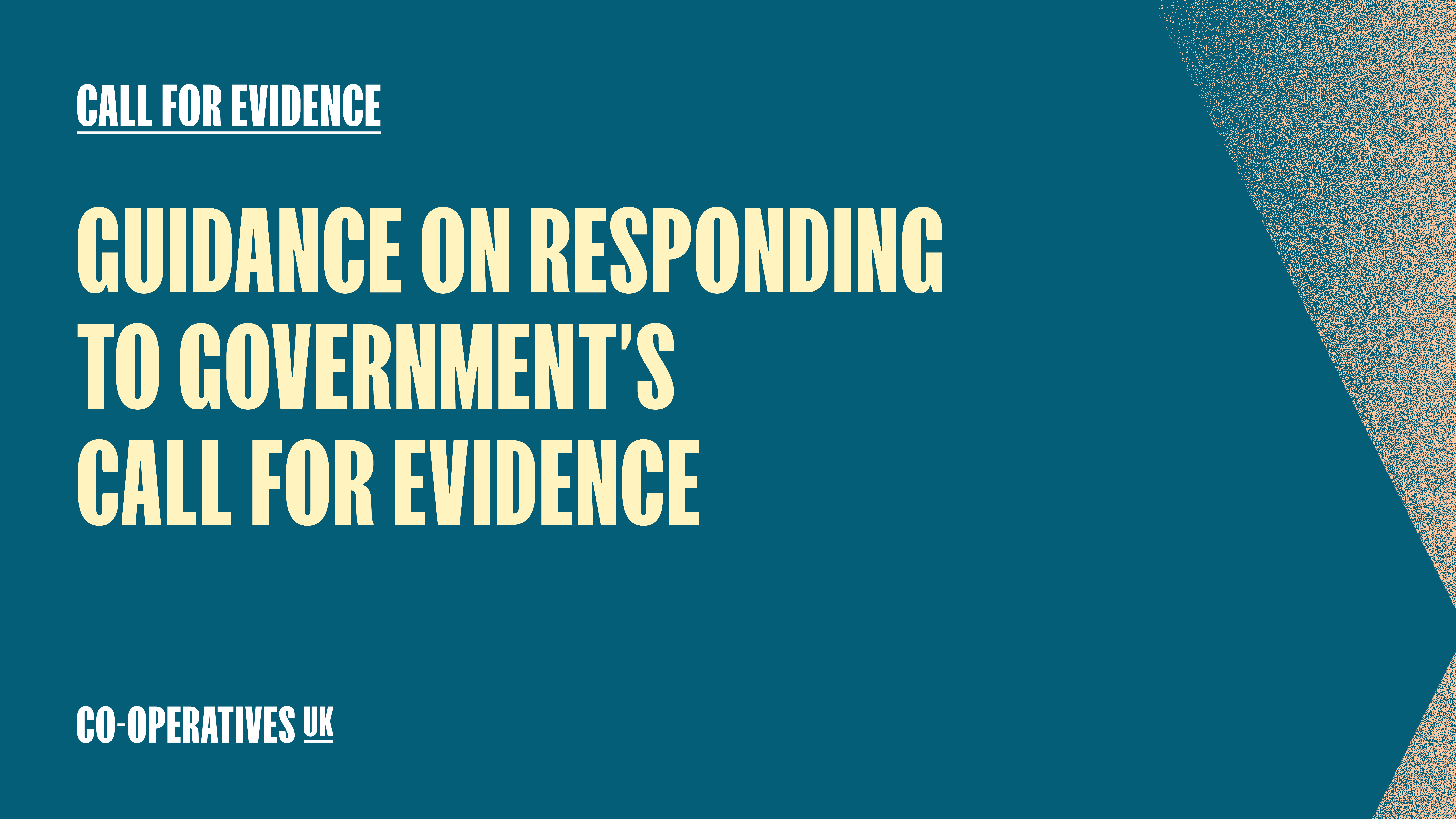 Graphic: Guidance on responding to government's call for evidence