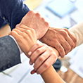 Image showing hands clasping in union