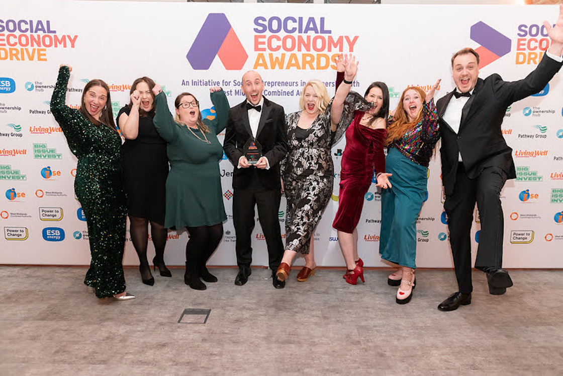 The Developer Society team celebrating an award win