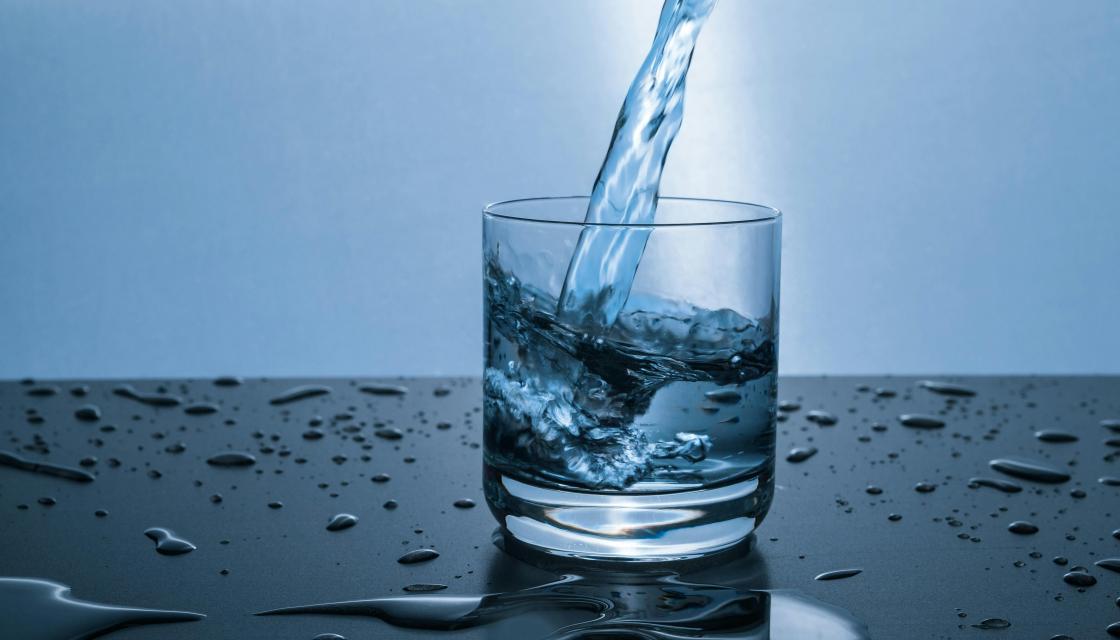 Photograph of water being poured into a glass of water