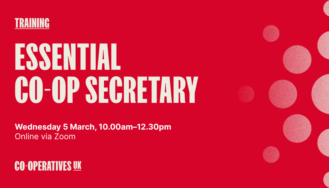A graphic saying: Essential co-op secretary