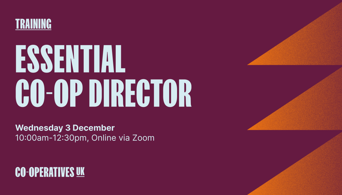 A graphic saying: Essential co-op director