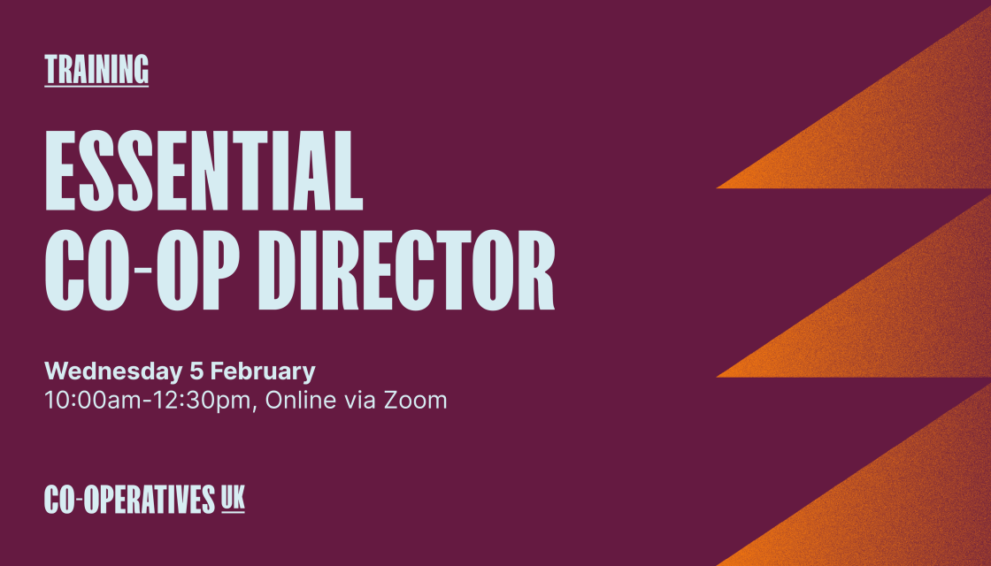 A graphic saying: Essential co-op director