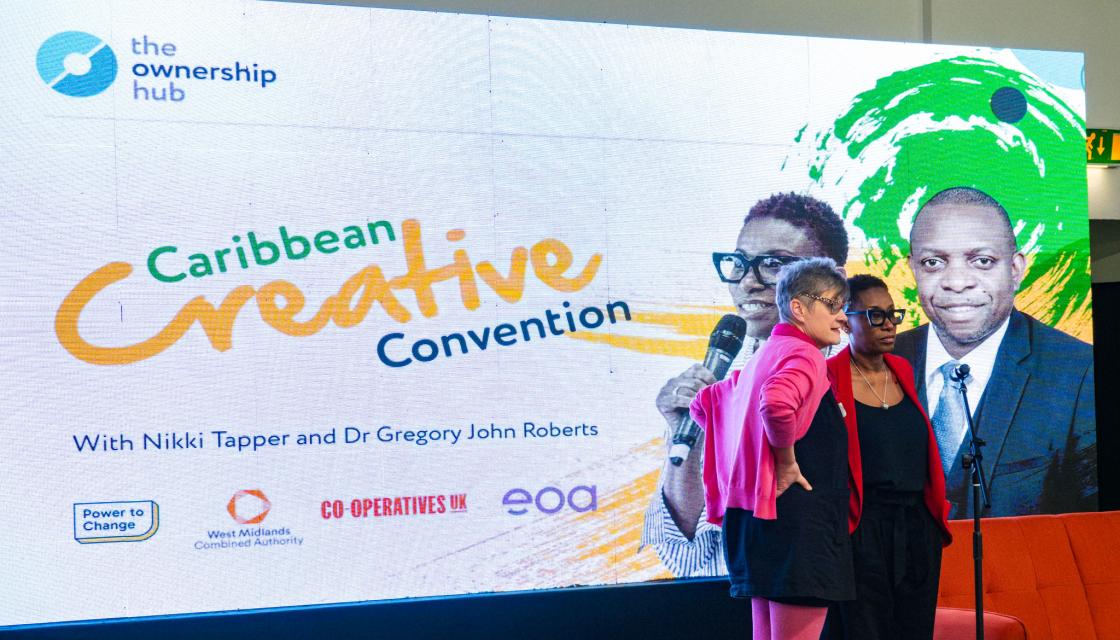 People on stage at the Creative Caribbean Convention