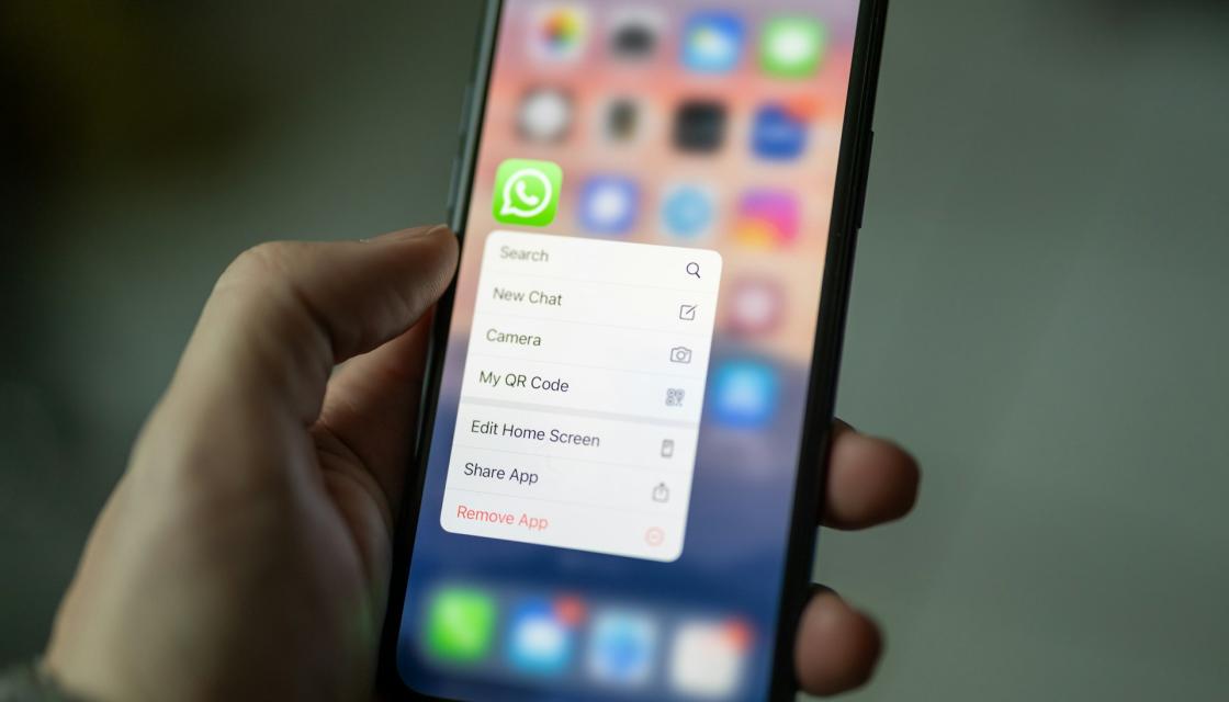whatsapp app on phone highlighted