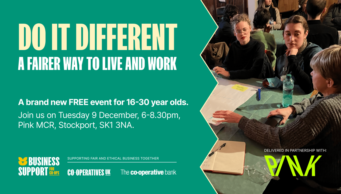 Do it different, workshop for 16-30 year olds, 9 December, Stockport