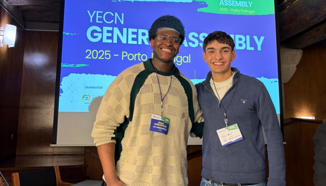 Victor Agbontean and Ivan Brosnan at the very first General Assembly of the Young European Co-operators Network (YECN) in Porto, Portugal