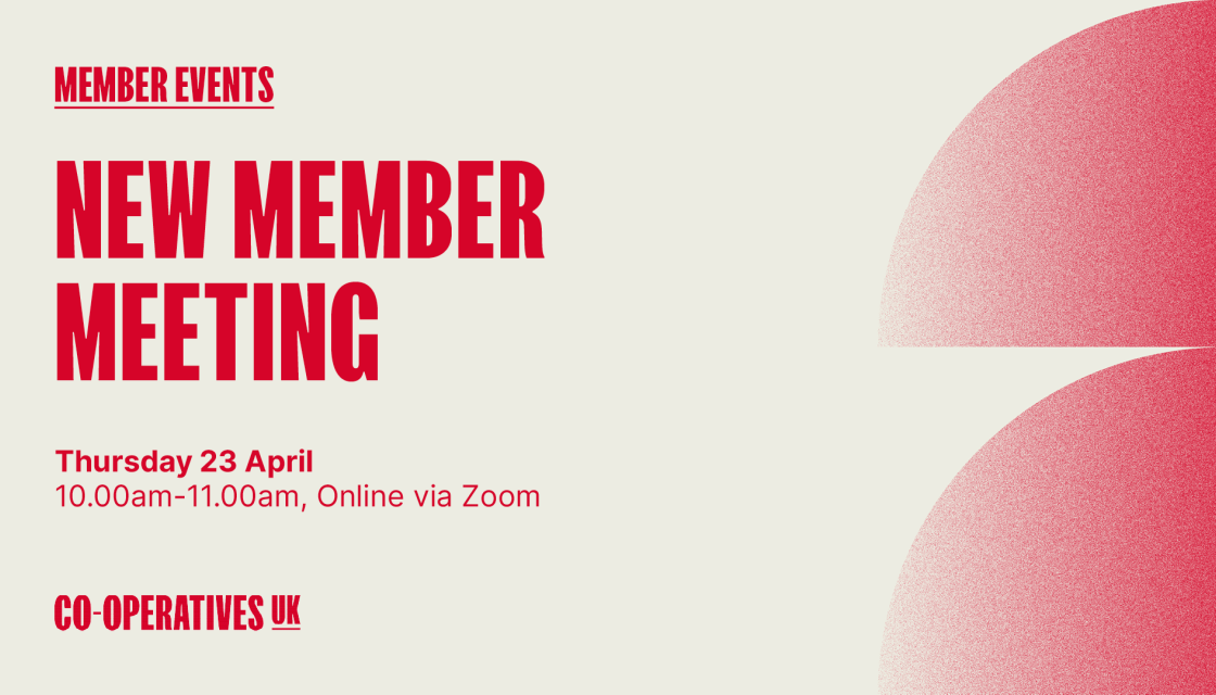 New member meeting - 23 April, 10.00am - 11.00am