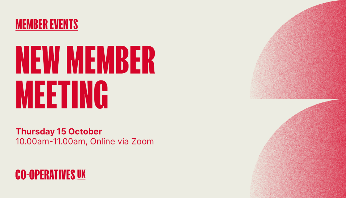 New member meeting - 15 October, 10.00am - 11.00am