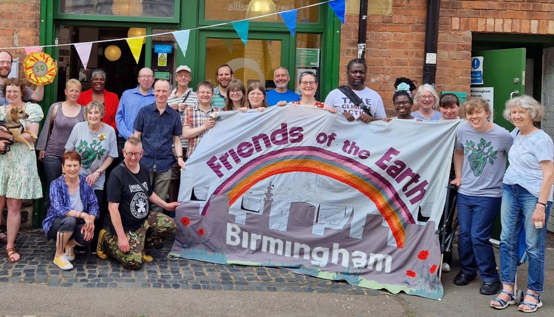 Friends of the Earth Birmingham's supporters outside their building