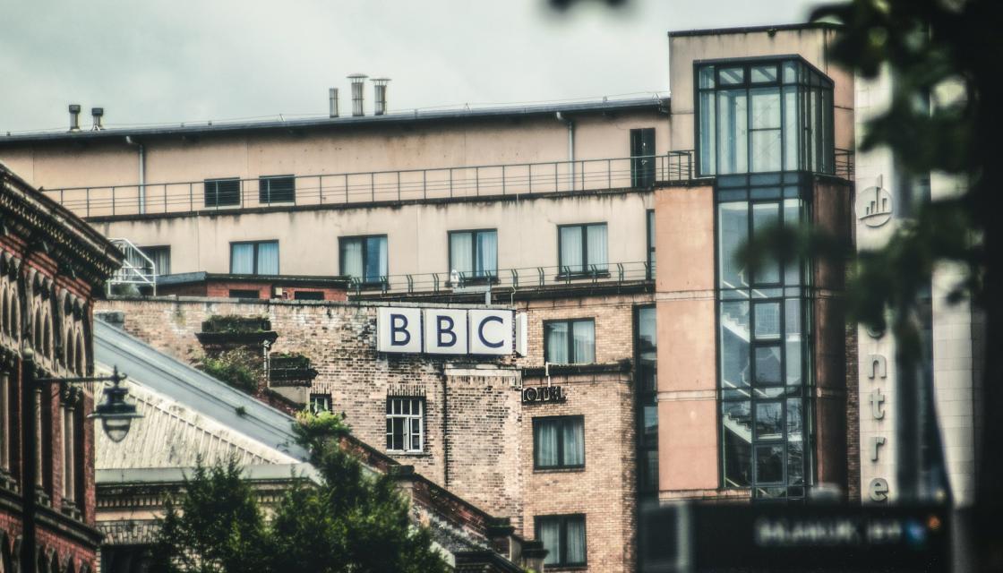 Image showing a building with the BBC logo on