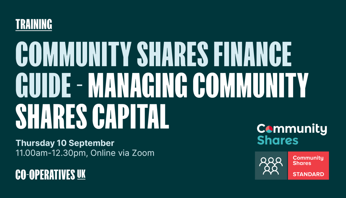 Community Shares Finance Guide - Managing community shares capital