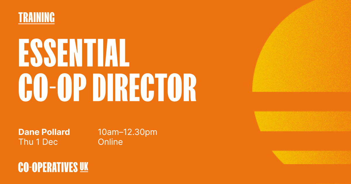 Training: Essential co-op director | Co-operatives UK