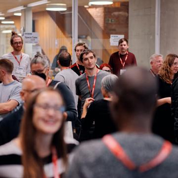 People in a room at an event