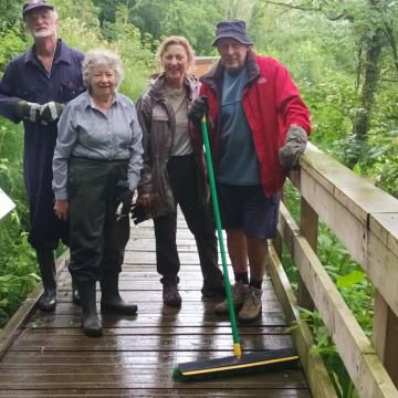 People stood outdoors at Congleton Hydro