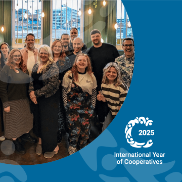 A photo of a group of workers who are all member-owners of The Developer Society