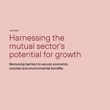 Front cover for the report: Harnessing the mutual sector's potential for growth