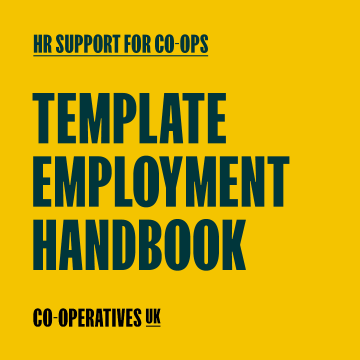 A graphic saying Template Employment Handbook