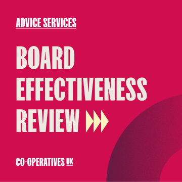 A graphic saying "Board Effectiveness Review"