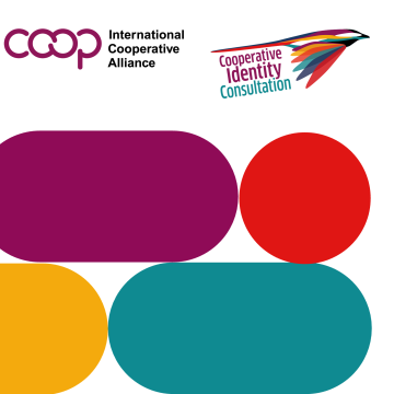 A banner highlighting the International Cooperative Alliance's Co-operative Identity consultation